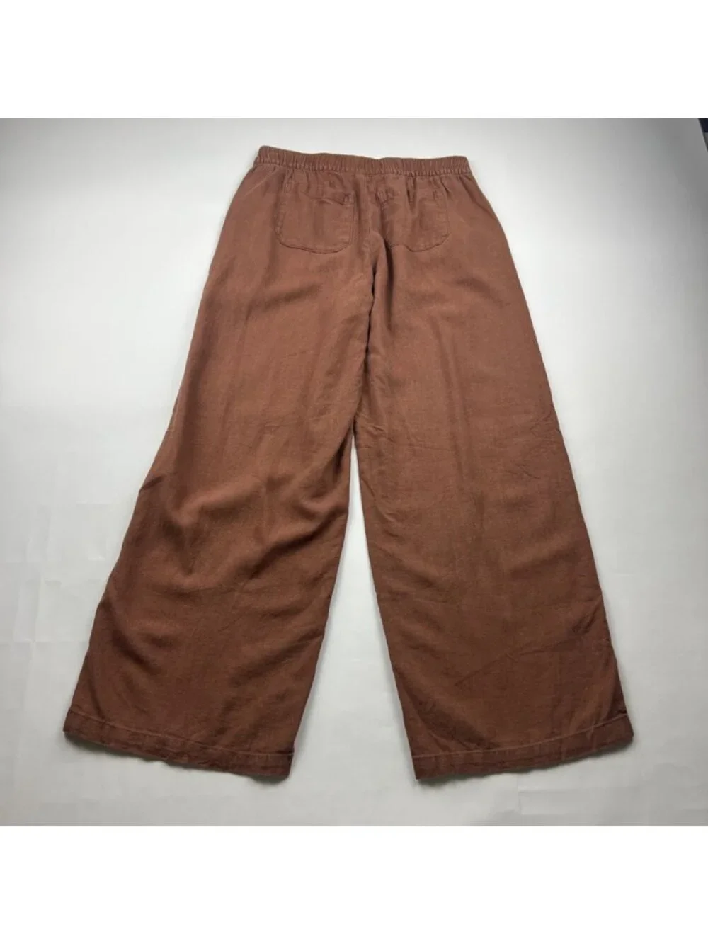 Old Navy Maplewood Brown Linen Blend Wide Leg Pants XS